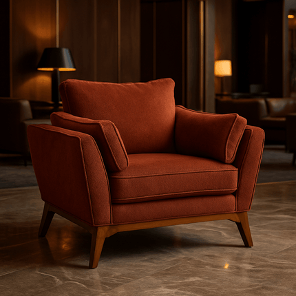 Valerian Accent Chair – Japandi-Inspired Reading Chair | Customizable for Living Room or Bedroom