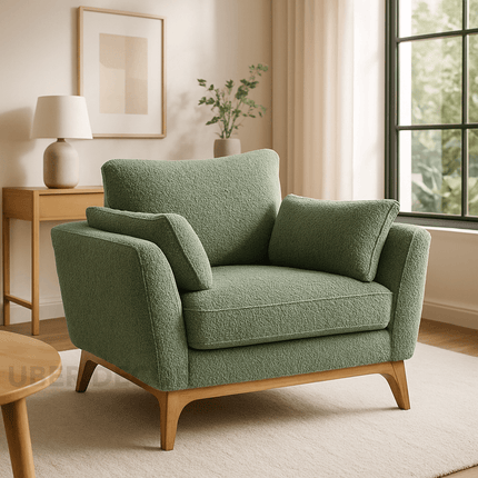 Valerian Accent Chair – Japandi-Inspired Reading Chair | Customizable for Living Room or Bedroom