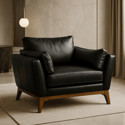 Valerian Accent Chair – Japandi-Inspired Reading Chair | Customizable for Living Room or Bedroom
