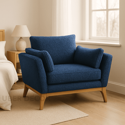 Valerian Accent Chair – Japandi-Inspired Reading Chair | Customizable for Living Room or Bedroom