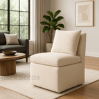 Warm Cream Fuzzy Boucle