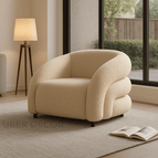 Butter Beige Fuzzy Boucle