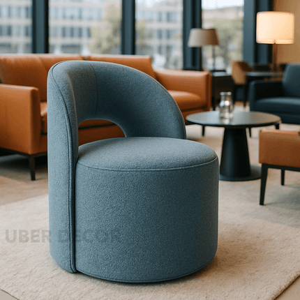 Arloe Modern Side Chair Custom Made with Arched Back and Rounded Base Ideal for Dining Room Bedroom or Accent Space