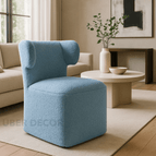 Powder Blue Fuzzy Boucle