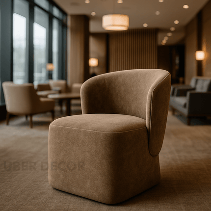 Brin Modern Dining Chair with Curved Wing Back and Soft Contemporary Silhouette for Dining and Lounge Spaces