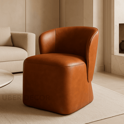 Brin Modern Dining Chair with Curved Wing Back and Soft Contemporary Silhouette for Dining and Lounge Spaces