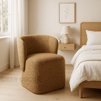 Brin Modern Dining Chair with Curved Wing Back and Soft Contemporary Silhouette for Dining and Lounge Spaces