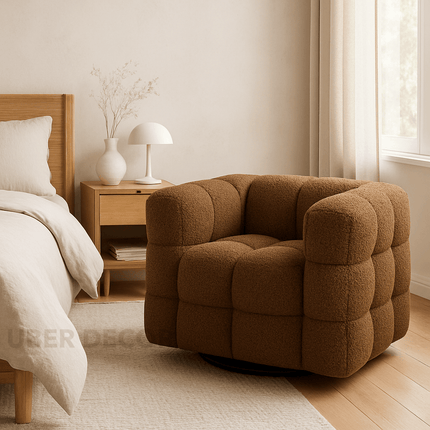 Bubli Accent Chair – Cubic Comfort Designed for Living Room or Bedroom Spaces