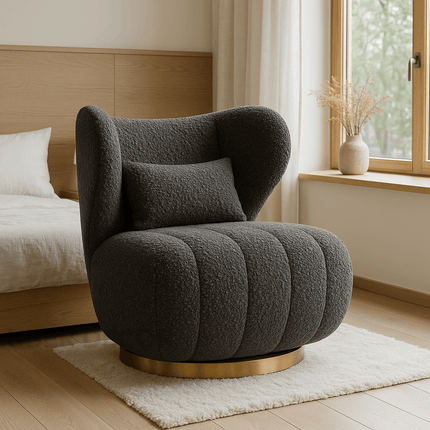Celeste Comfort Accent Chair with Optional 360 Swivel Functionality – Modern Armchair for Living Room & Lounge Spaces