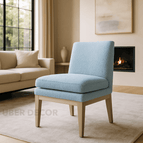Powder Blue Fuzzy Boucle