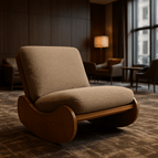 Mushroom Taupe Fine Boucle-Suede Blen