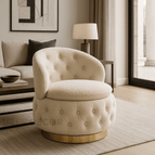 Warm Cream Fuzzy Boucle