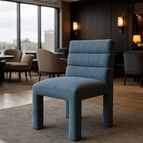 Smoky Blue Fine Boucle-Suede Blend
