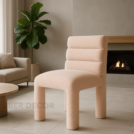 Merrin Modern Side Chair Custom Made Sculptural Design with Layered Back Ideal for Dining Room Bedroom or Lounge