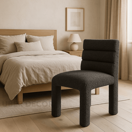 Merrin Modern Side Chair Custom Made Sculptural Design with Layered Back Ideal for Dining Room Bedroom or Lounge