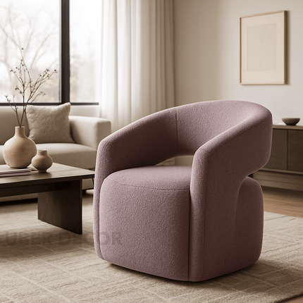 Nerra Contemporary Side Chair Custom Made with Curved Silhouette and Open Back Detail Ideal for Dining Room Bedroom or Accent Corner