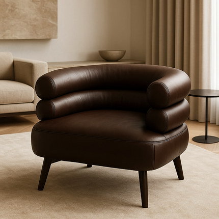 LuxeLamb Boucle Armchair – Modern Single Sofa for Living Room, Bedroom & Luxury Reception Areas