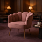 Mauve Fine Boucle-Suede Blend