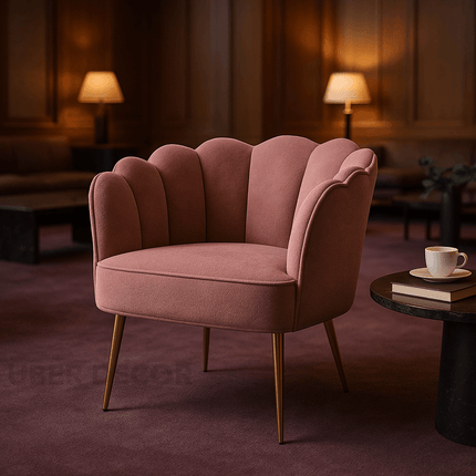 LuxeWide Wide Barrel Chair – Accent Chair for Dining Room, Bedroom or Living Room Relaxation