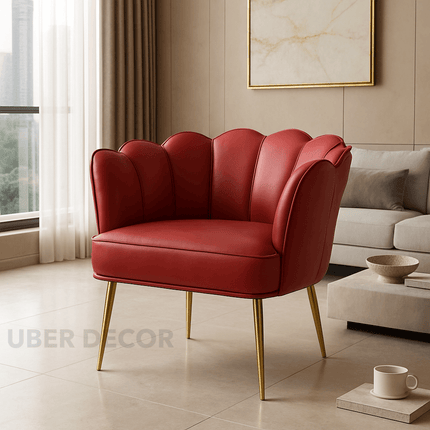 LuxeWide Wide Barrel Chair – Accent Chair for Dining Room, Bedroom or Living Room Relaxation