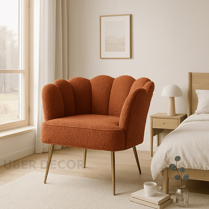 LuxeWide Wide Barrel Chair – Accent Chair for Dining Room, Bedroom or Living Room Relaxation