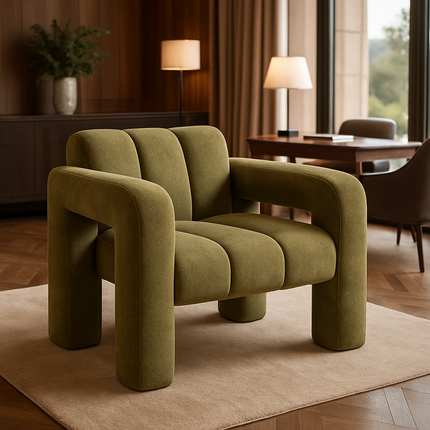 Avira Regal Bedroom Accent Chair - Comfy Reading Nook Chair for Home