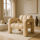 Beige Leatherette