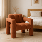 Terracotta Textured Boucle