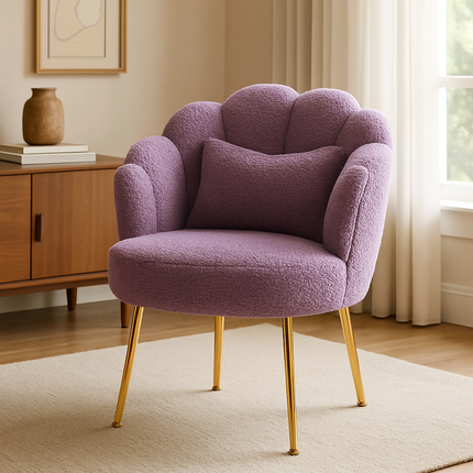 Laya Customizable Accent Chair with Pillow- Makeup Chair for Dressing Table Bedroom Accent or Living Room