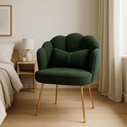 Laya Customizable Accent Chair with Pillow- Makeup Chair for Dressing Table Bedroom Accent or Living Room