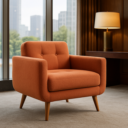 Elena Contemporary Accent Armchair for Living Room, Offices and Reading Area