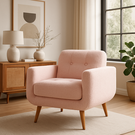 Elena Contemporary Accent Armchair for Living Room, Offices and Reading Area