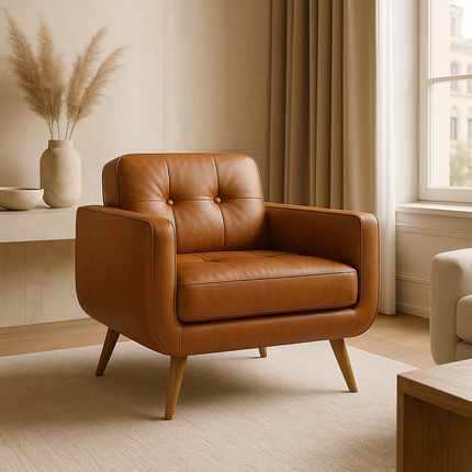 Elena Contemporary Accent Armchair for Living Room, Offices and Reading Area