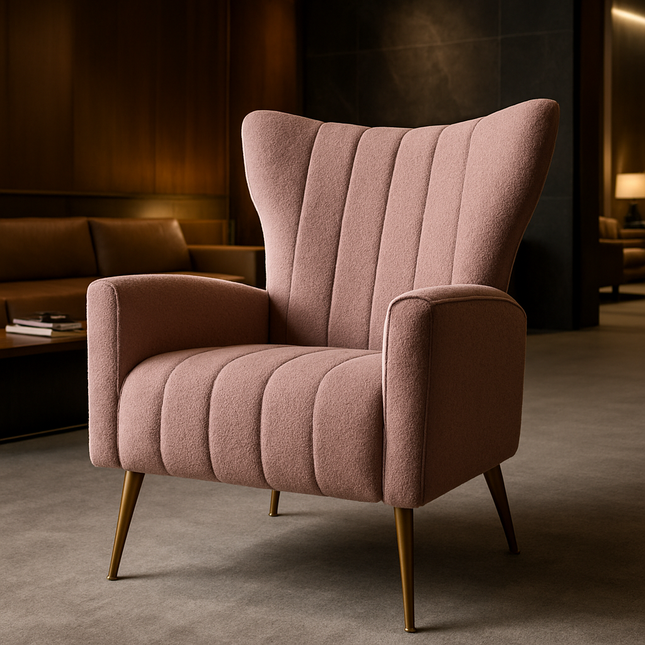 Miyana Modern Upholstered Accent Chair for Living Room, Bedroom or Office with Stylish Metal Legs