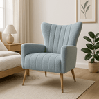 Powder Blue Textured Boucle