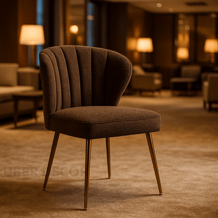 Soraya Modern Elegant Tufted Armless Accent Chair- Dining or Vanity Chair with Back Metal Legs