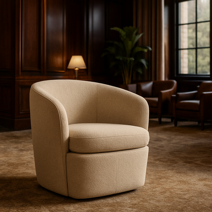 Ariya-  360-degree Swivel Barrel Chair for Living Room or Office