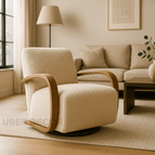 Beige Fuzzy Boucle