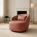 Without Swivel / Rose Pink Leatherette