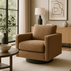 Light Brown Fuzzy Boucle