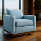 Powder Blue Fine Boucle-Suede Blend