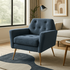 Steel Blue Fuzzy Boucle
