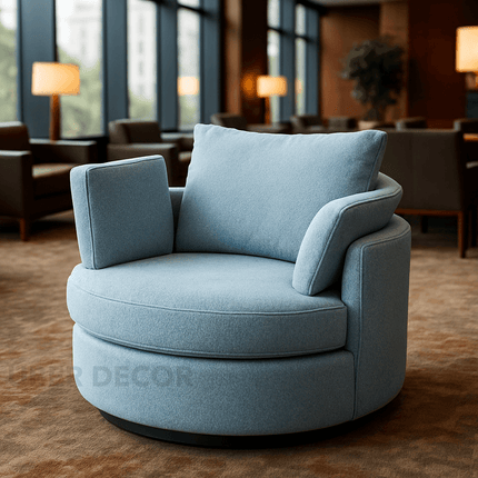 Sorelle- Round Base 360 Revolving Swivel Chair with Hidden Storage- Ideal for Kids, Living Room or Bedroom