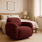 Burgundy Textured Boucle