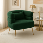 Forest Green Fuzzy Boucle