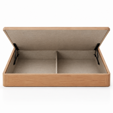 Calm Nest Wabi-Sabi Minimal Floor Bed – Japandi Wood Platform Bed for Kids & Teens