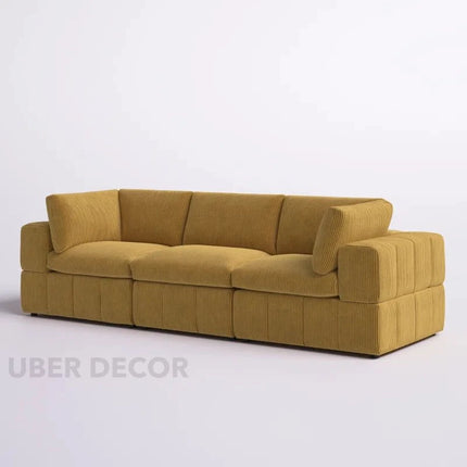 Liraya 108" Sofa- Bubble Style Cushioned 3 Seater Sofa for Living Room or Office