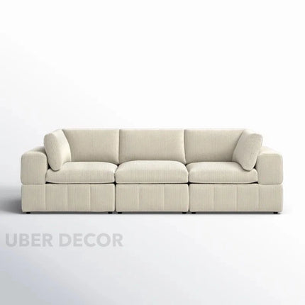 Liraya 108" Sofa- Bubble Style Cushioned 3 Seater Sofa for Living Room or Office