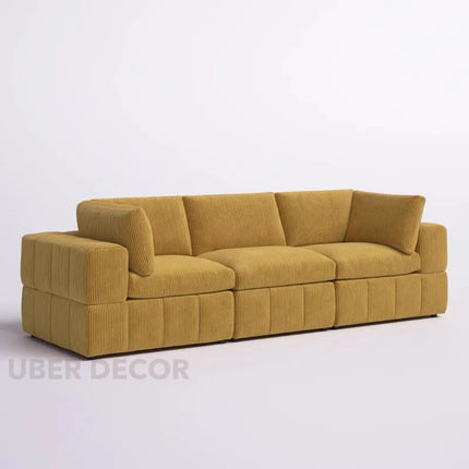 Liraya 108" Sofa- Bubble Style Cushioned 3 Seater Sofa for Living Room or Office