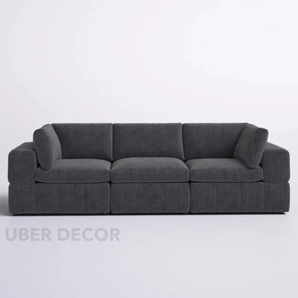 Liraya 108" Sofa- Bubble Style Cushioned 3 Seater Sofa for Living Room or Office